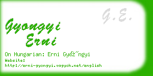 gyongyi erni business card